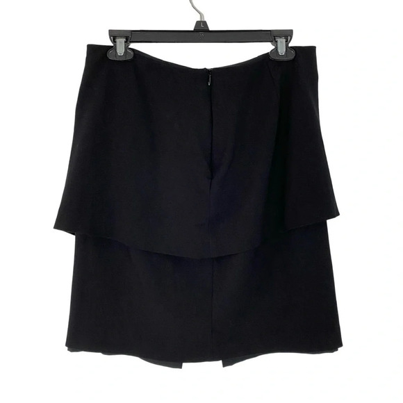 Worth Peplum Skirt Womens 6 Small Black Layered Knit Shirt Professional Workwear - Picture 2 of 8